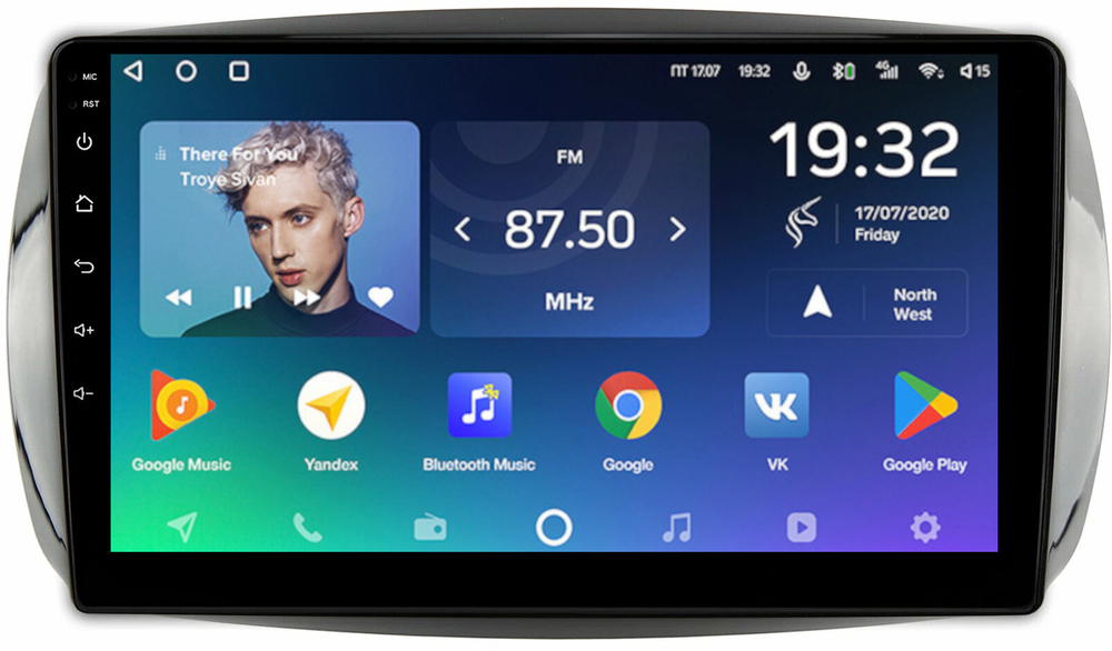 Магнитола для Mercedes-Benz Smart ForTwo/ForFour W453 2014-2023 - Teyes SPRO+ Android 10, ТОП процессор, 4-32, SIM-слот