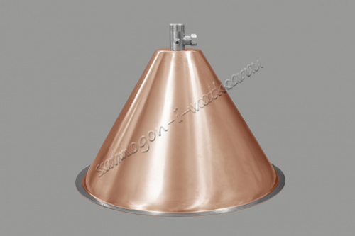 Крышка Самогон и водка Медная конусная "аламбик" для  кубов серии D400 кламп 2.0" (DN50)