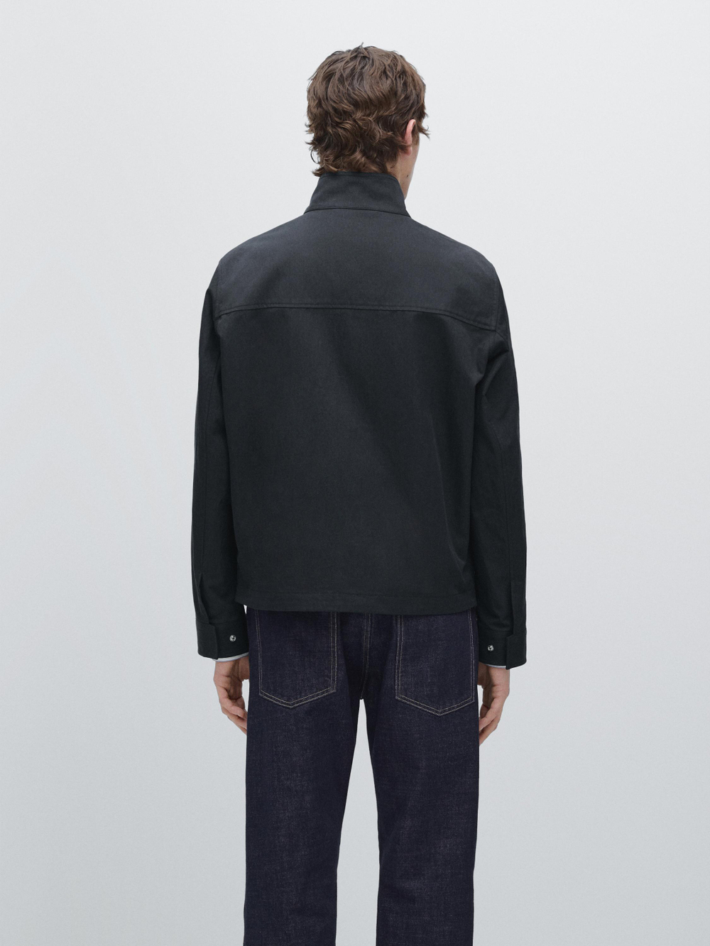 Massimo Dutti Короткая куртка с карманами, темно-синий