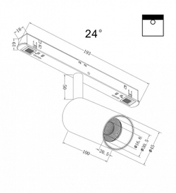 Трековый светильник Maytoni Technical TR032-2-5W4K-S-B