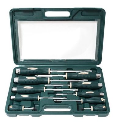 Набор отверток силовых магнитных ''Profi''10пр.(SL:6.5х38мм,5.5х100мм,6.5х125мм, PH:1х38мм,1х75мм,2х125мм,3х125мм+магнит телескоп. 190-550мм)в кейсе RockForce##Rock FORCE RF-7010