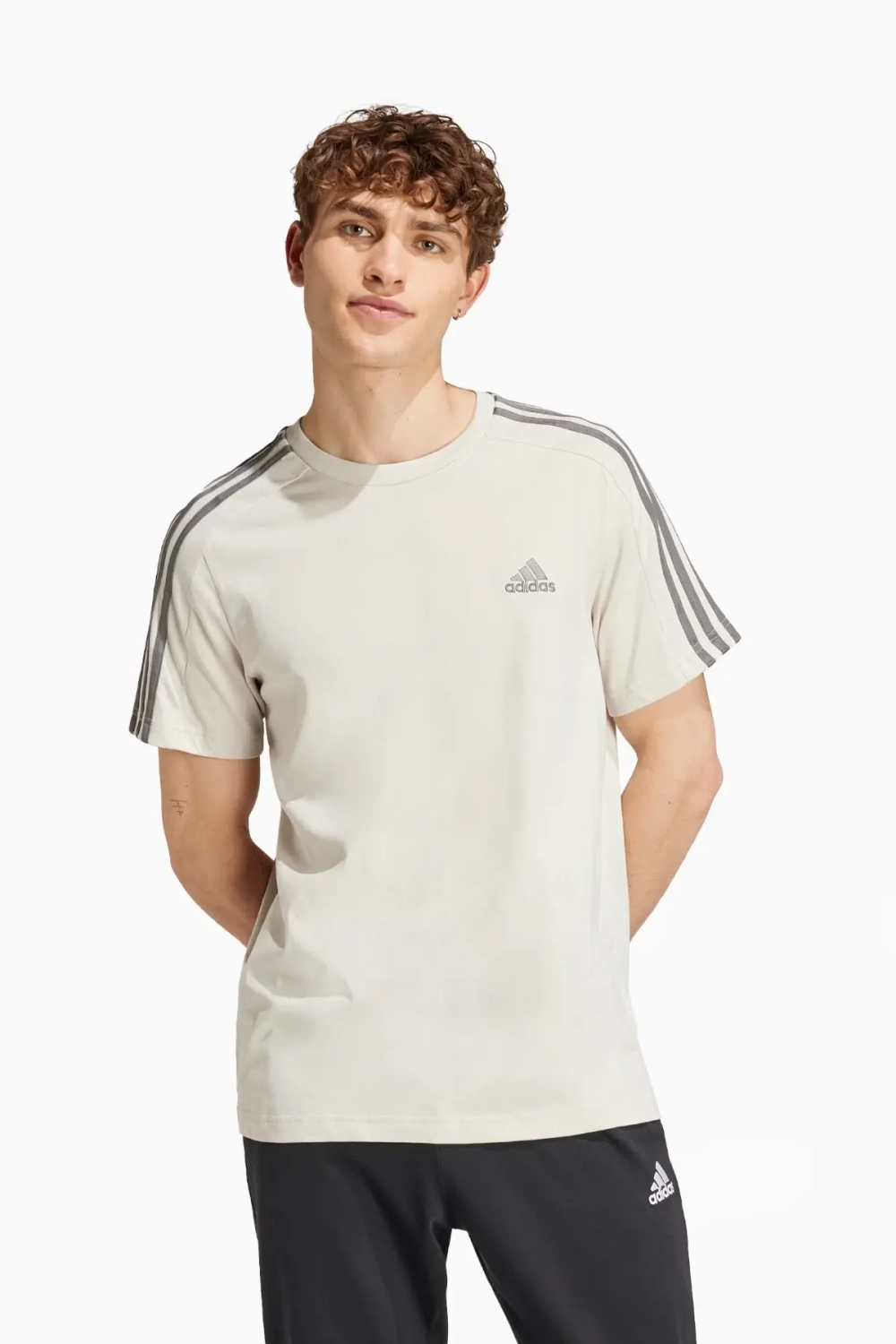 Футболка adidas Essentials Single 3S Tee - бежевый