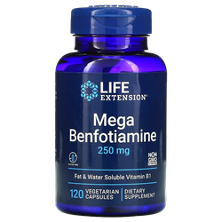 Life Extension Mega Benfotiamine 250 mg 120 veg capsules, Витамин B1