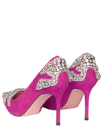 Фиолетовые туфли в стразах