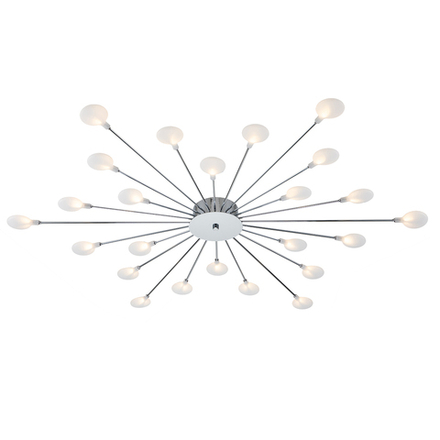 Потолочный светильник 24x3Вт G4,  металл/акрил, хром. К люстре подходят лампочки с цоколем G4 и максимальной мощностью 3Вт.Диаметр 10мм, высота до 65мм