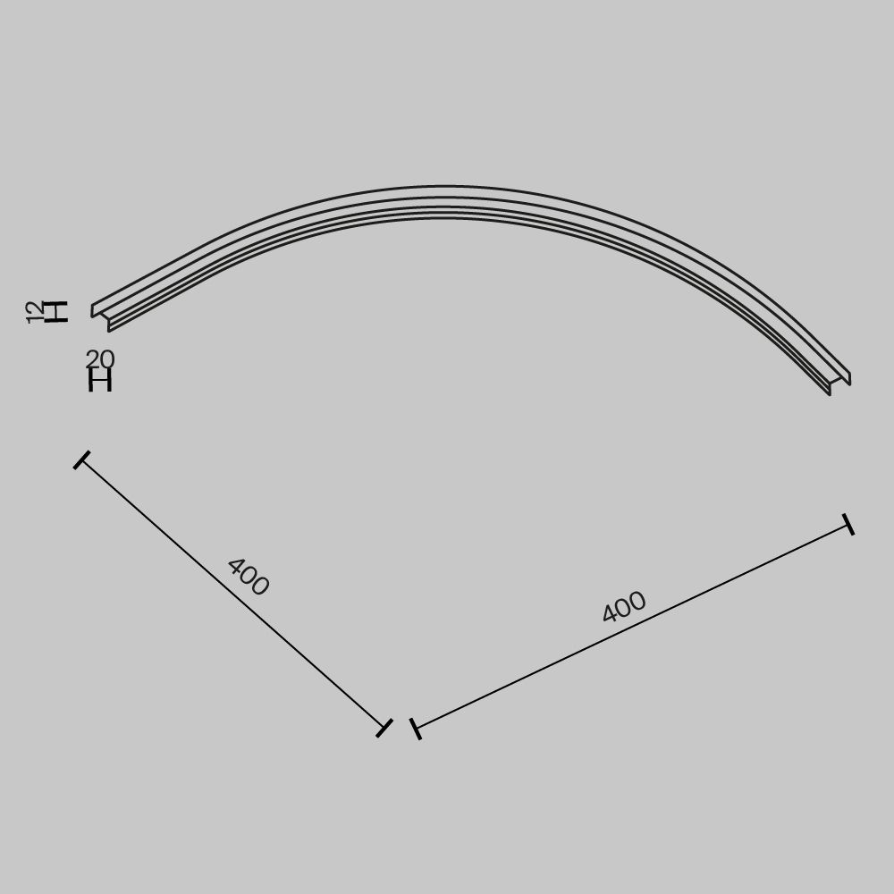 Коннектор радиусный R300 Maytoni   TRA172CL-R300-11B