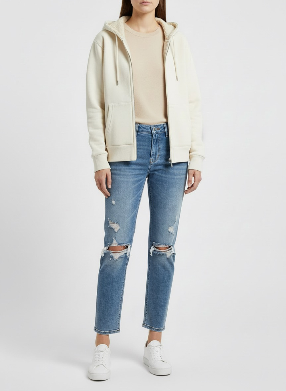 Худи на молнии утепленное