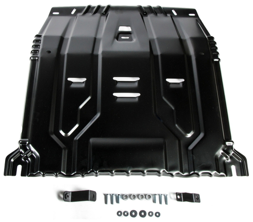 Защита картера и КПП АвтоБроня для Hyundai Palisade (V - 2.2D (220 л.с.); 3.5) 2020-н.в., штампованная, сталь 1.5 мм, с крепежом, 111.02385.1