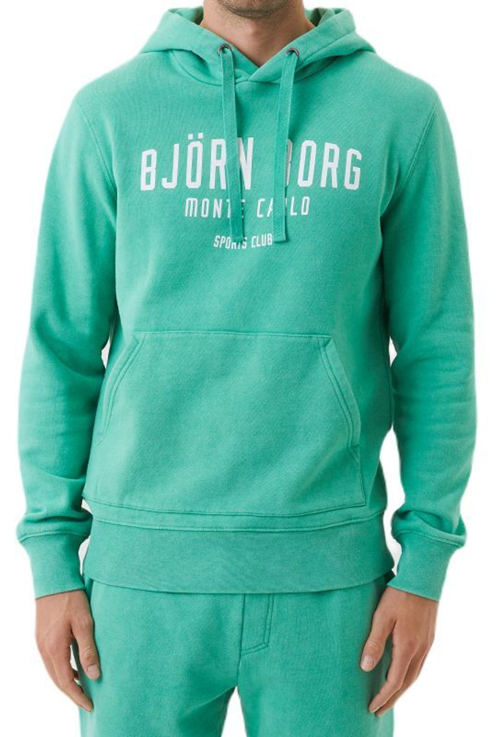 Мужская теннисная кофта Björn Borg Sthlm Hoodie - зеленый