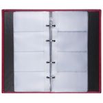 Визитница на кольцах BRAUBERG "Imperial", на 240 визиток, под гладкую кожу, бордовая, 231665