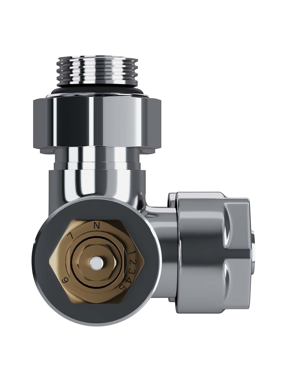 Узел нижнего подключения термостатический угловой Royal Thermo Design Pro 15мм М30х1,5 (Хром)