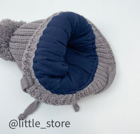 Шапка зимняя, Серо-бежевый