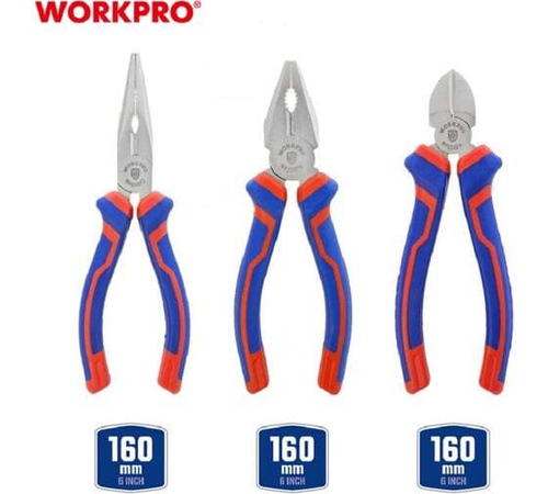 Набор губцевого инструмента WORKPRO 3 предмета WP201008