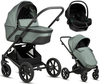 Детская коляска Noordi Aqua V2 3 в 1 с автокреслом Terra Black 1482842 Fern