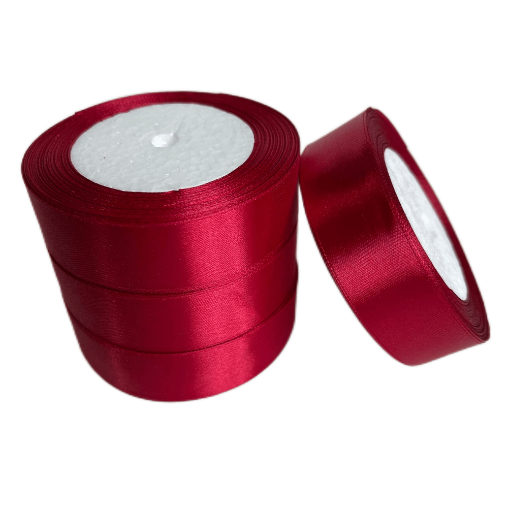 Лента атласная 25 мм. бордовая