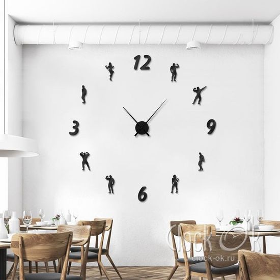 Настенные 3D часы Fitness
