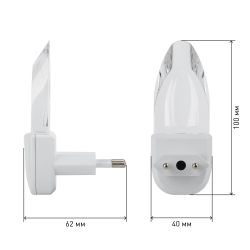 Ночник - светильник светодиодный ЭРА NN-618-LS-W в розетку с датчиком освещенности белый | Ночники