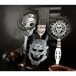 Стрейнер барный нерж. 22,3 см d 9,5 см Череп Skull B'Guys P.L.- Barbossa