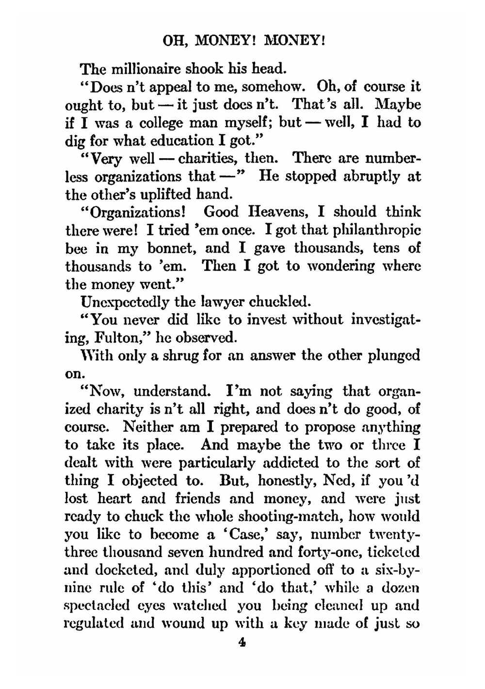 Oh, money! money! | Eleanor Hodgman Porter