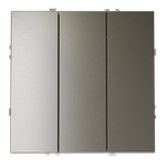 Выключатель встраиваемый VOLTUM S70 трехклавишный 10А, (шелк)