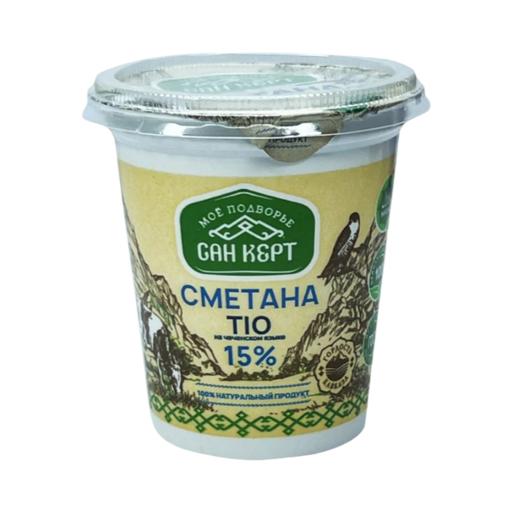 Сметана "Сан Керт" 15% 350г