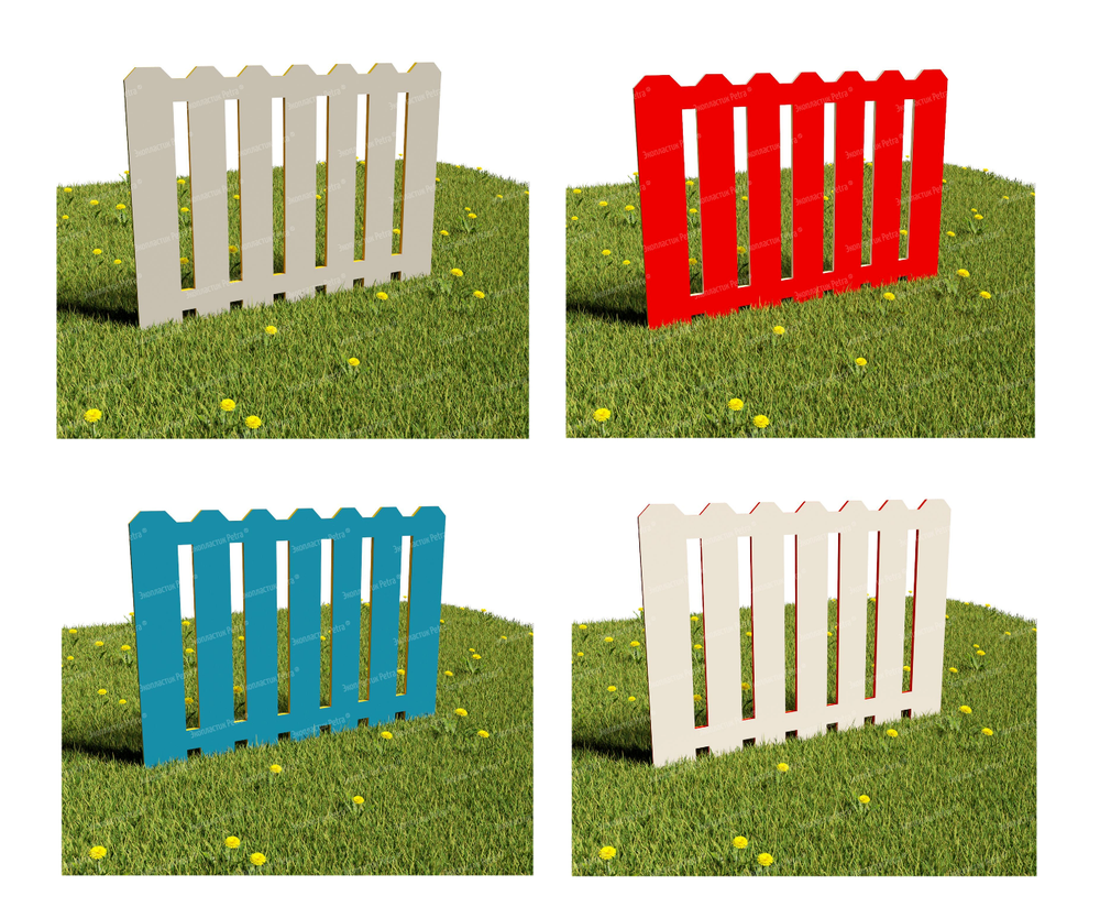 Забор уличный из экопластика Дворик, секция 1000х740 мм