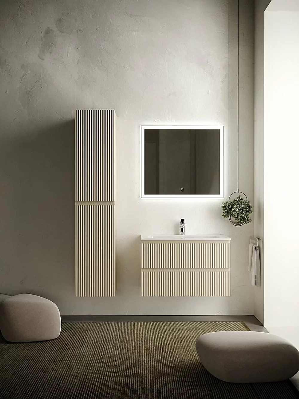 Тумба с раковиной Sancos SNOB R SNR80CE 80 Beige Soft