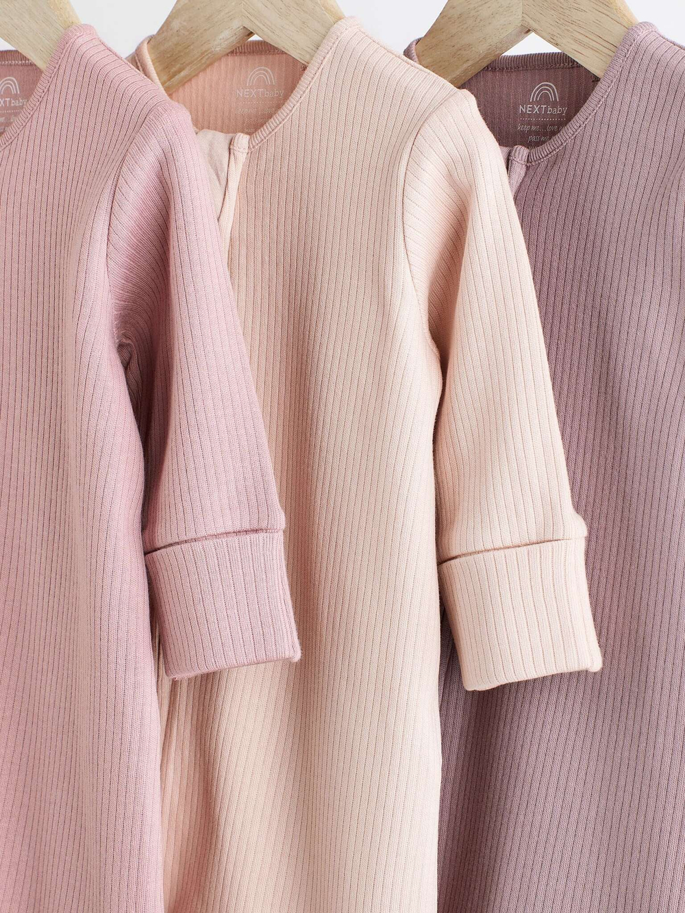 Комбинезон / Cлип для малышей Next D69-190, 3 шт., Бежевый, Розовый