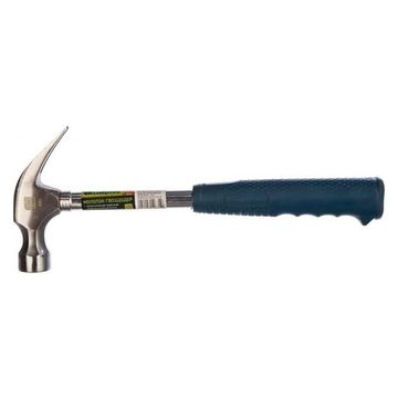 Молоток-гвоздодер,металлическая трубчатая обрезиненная рукоятка, вес 450гр., боек 27мм Сибртех 10436