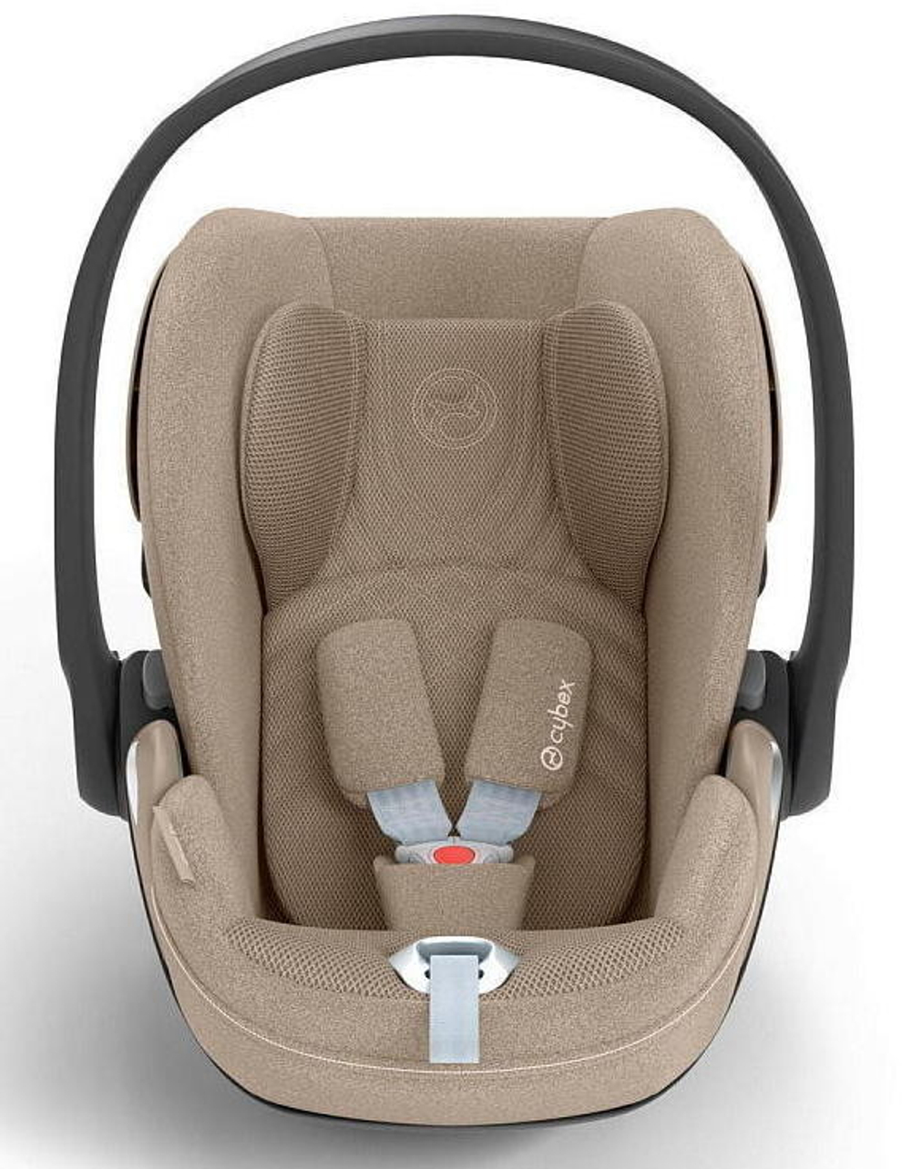 Коляска Cybex Coya Rosegold Frame Cloud T i-Size Cozy Beige Plus Mirage Grey с дождевиком и бампером