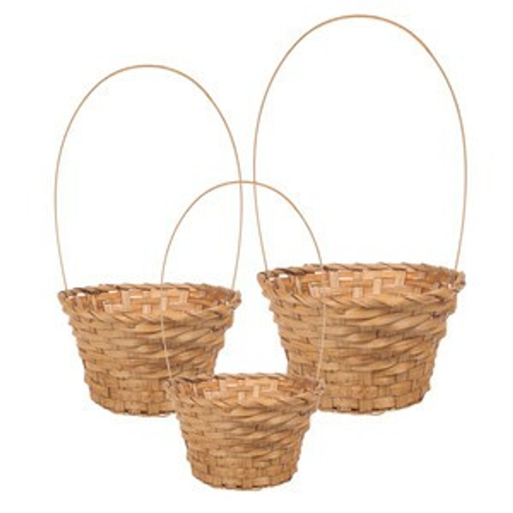 Корзина бамбук D26xH13/38см Большая