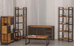 Стол кофейный Secret De Maison CITY ( mod. CTY L11) металл/дерево акация, 40х110х70см, коричневый дым