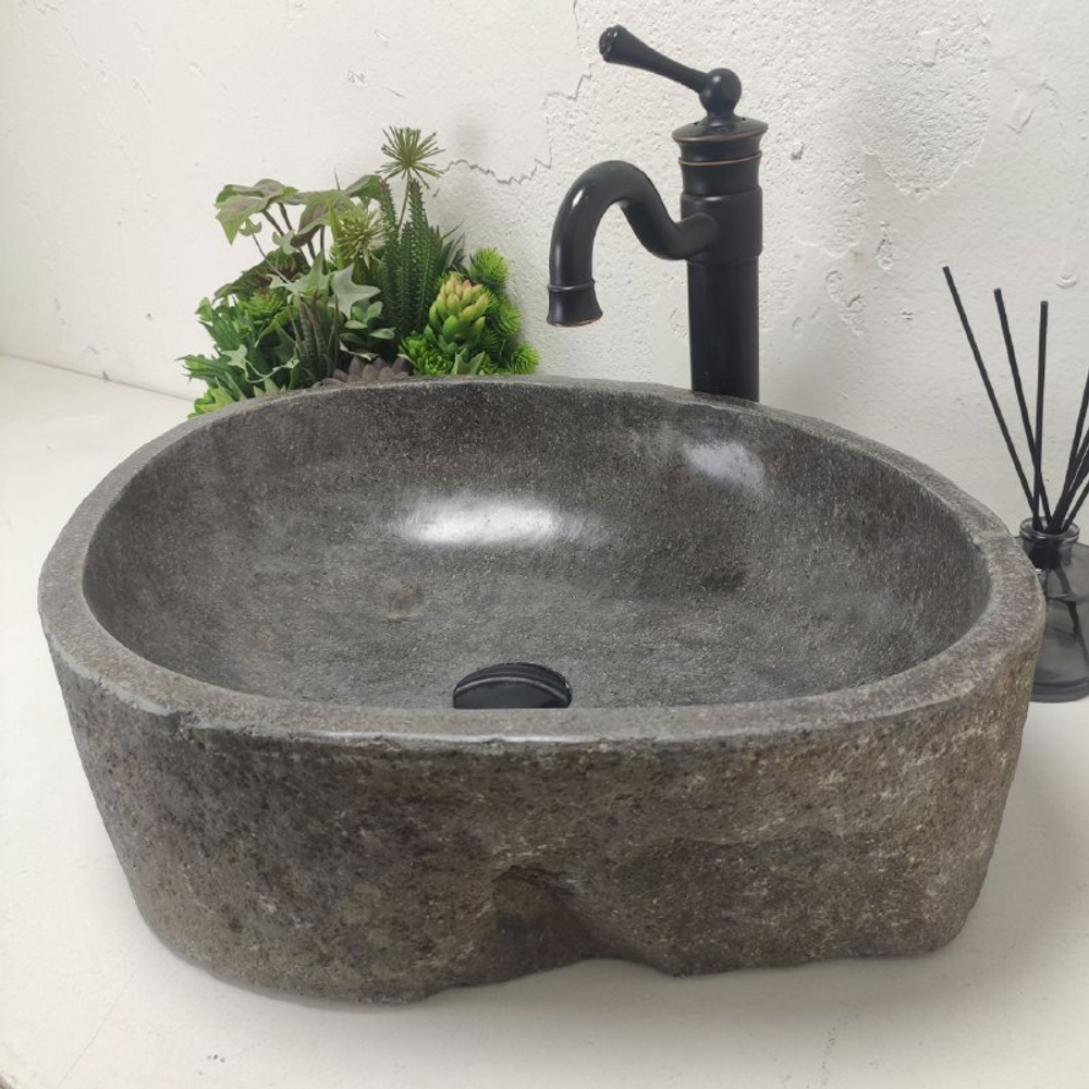 Раковина из речного камня RS-61953 (52*42*15)