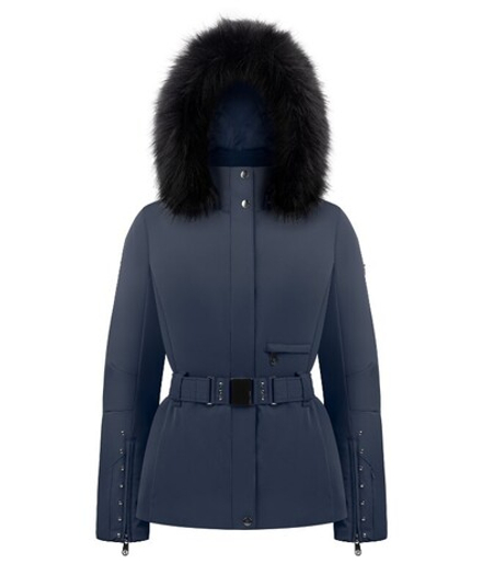 POIVRE BLANC 295482 W22-0801-WO куртка женская с иск. мехом Цв. gothic blue 6 (темно-синий), GTB6