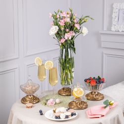 Ваза для цветов Боа Флора Бронза