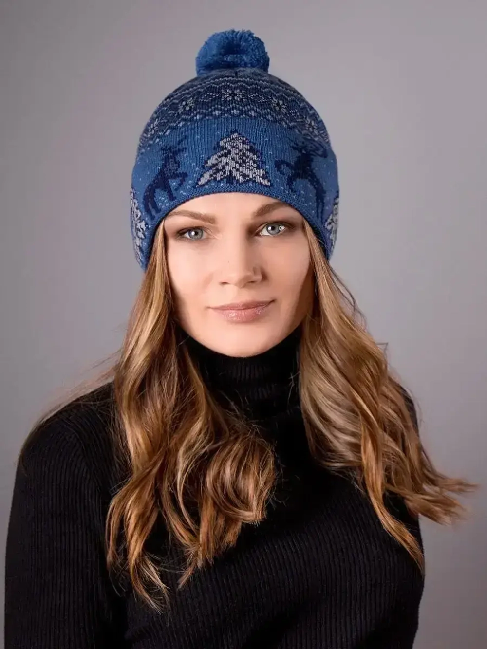 Шапка зимняя вязаная детская