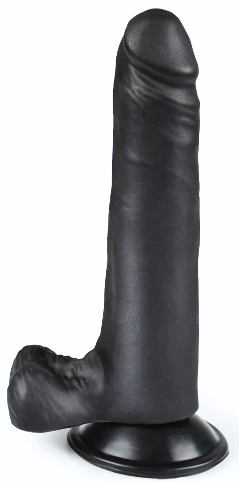 Черный фаллоимитатор-реалистик на присоске - 16,5 см. (Цвет: черный)