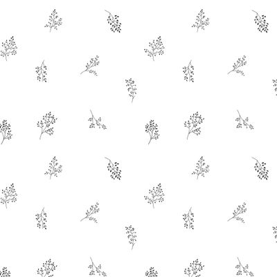 Веточки на белом Botanical pattern