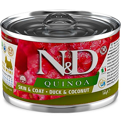 Farmina Dog N&D Quinoa Duck & Coconut - консервы для собак для улучшения кожи и шерсти (утка с кокосом)