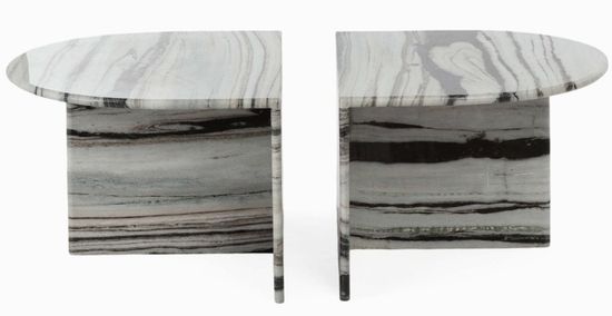 Кофейный стол сет 2 шт Lunden 60х70 мрамор