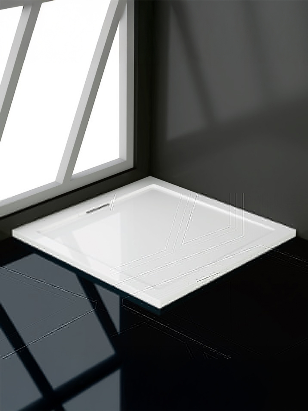 Душевой поддон WeltWasser  WW TR WW TRS80 10000002764 Форма квадратная