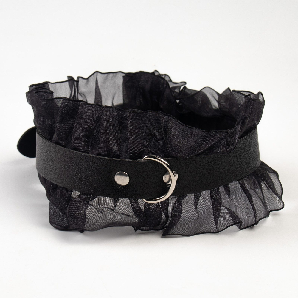 Черный БДСМ-набор «Оки-Чпоки» с кружевом (Цвет: черный)