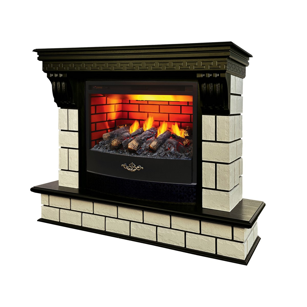 Электрокамин RealFlame Castle 25,5 AO античный дуб с очагом 3D Firestar 25,5