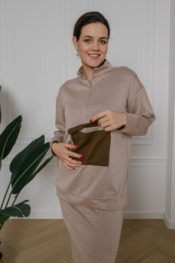 Юбка прямая 3166ЛЕ, орех #159Ор013166ЛЕ