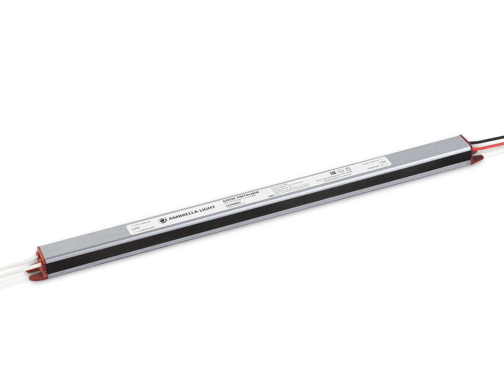 GS9807 блок питания 12V 60W 5A IP67 185-260V 312*18*14.8