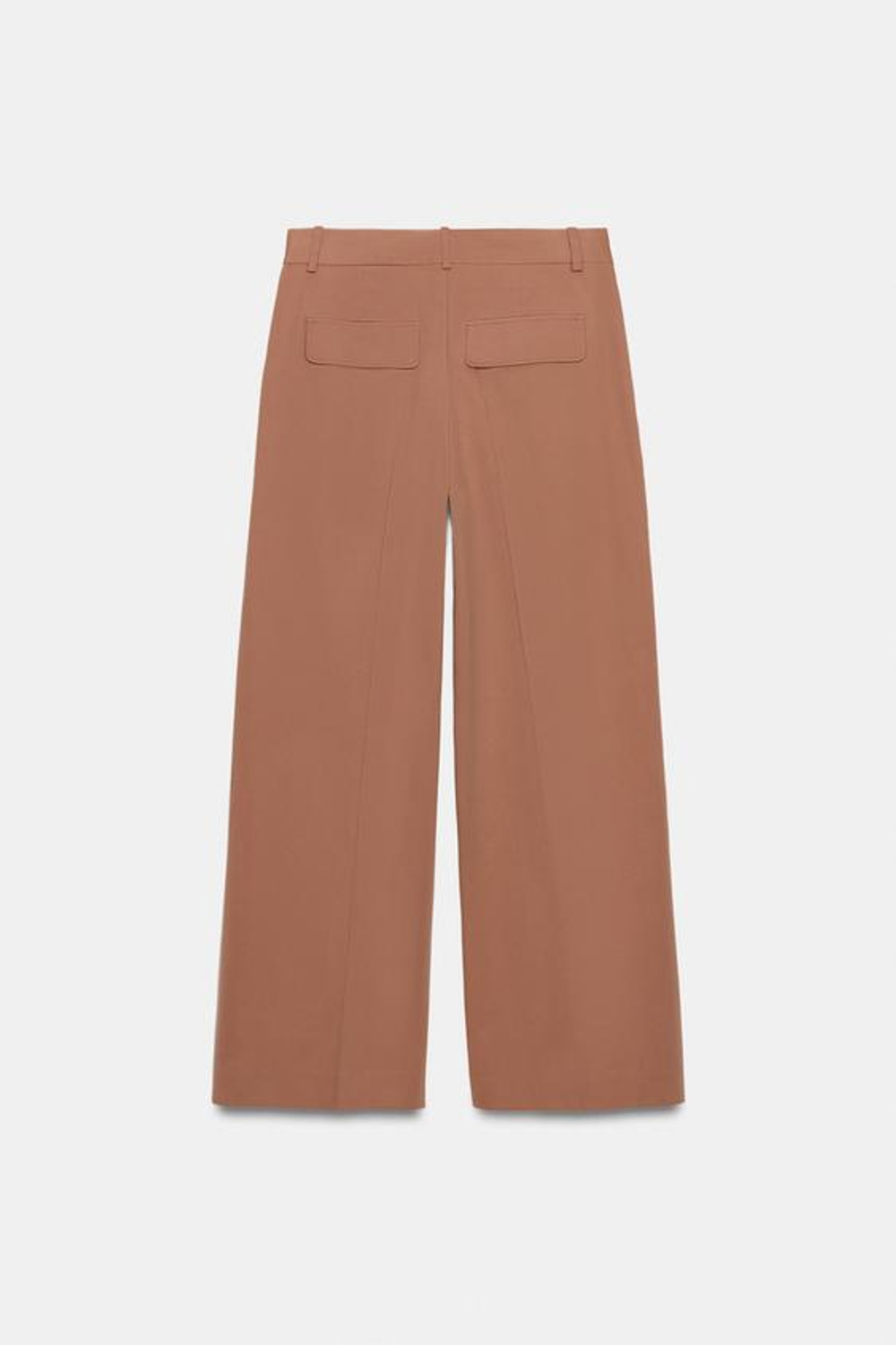 ZARA ПРЯМЫЕ БРЮКИ С ЗАЩИПАМИ, БЕЖЕВЫЙ