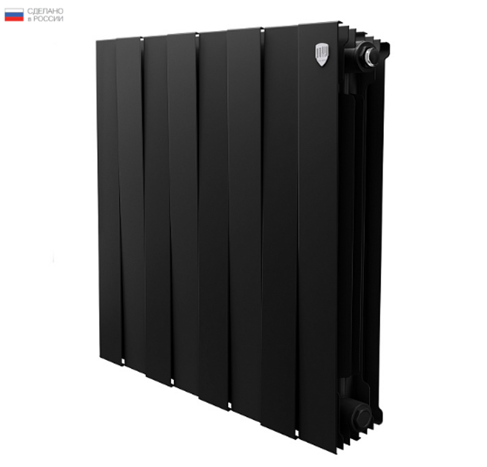 Радиатор биметаллический Piano Forte черный 500 VD 8 секции нижнее подключение