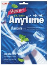 Леденцы Lotte Anytime Bluemarine без сахара 74 г, 3 шт