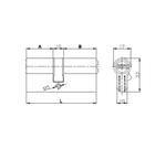 Цилиндр KALE 164  OBS SCE/68 26х10x32 никель кл/зав. (4 класс)