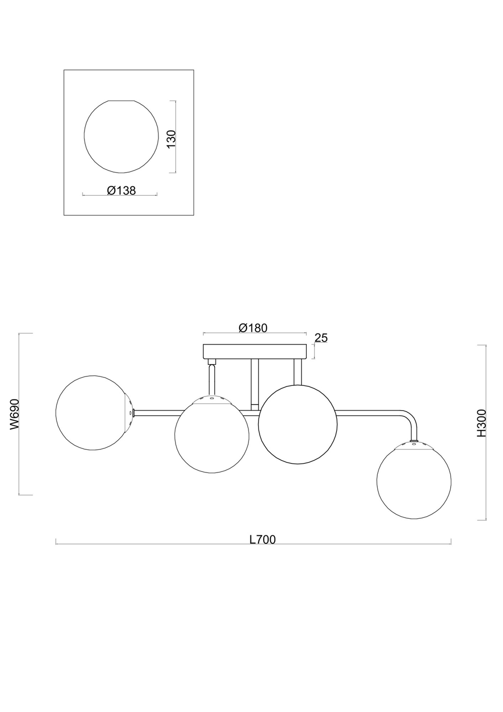 Люстра Freya FR8016PL-06BBS1